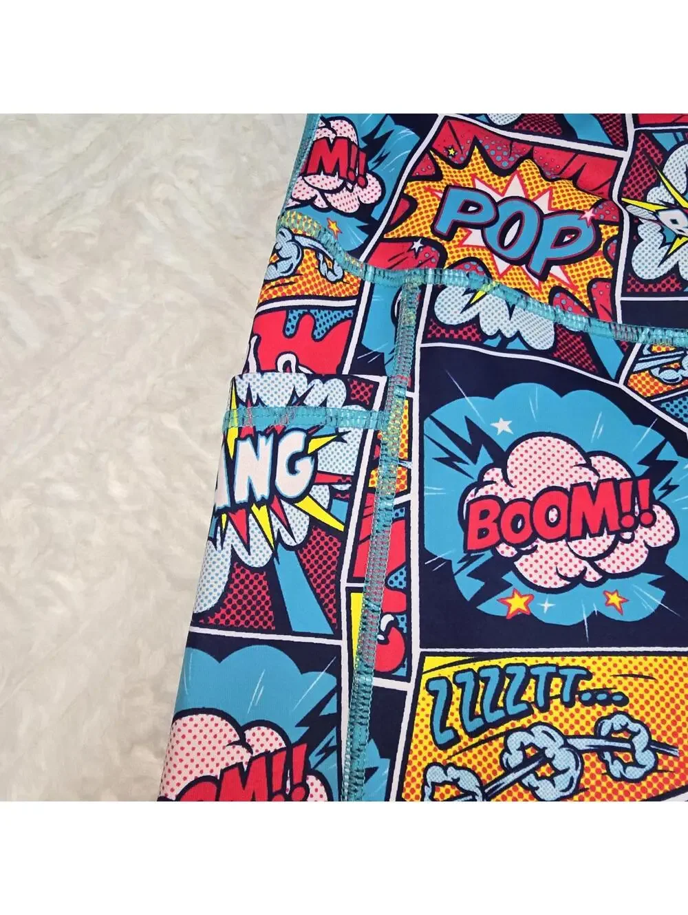 Constantly Varied Gear Comic Pop Art Leggings Colorful Workout size Medium - Picture 4 of 6